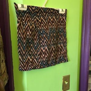 Aztec print stretchy cotton skirt rue 21